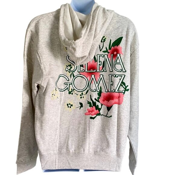 Selena Gomez Gray Floral Full Zip Hoodie Women's Plus Size 1X 2X 3X NEW NWT - Picture 2 of 14